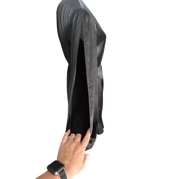 Area STARS Waist Tie One Shoulder Satin Dress - Picture 7 of 8